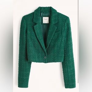 Abercrombie Cropped Tweed Blazer NWT